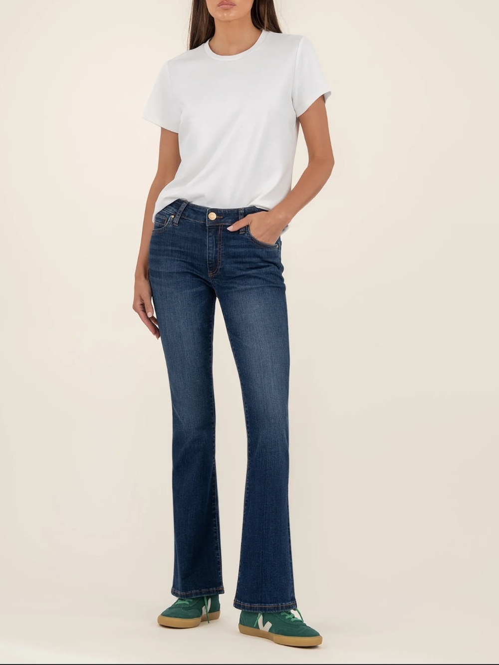 KUT from the Kloth Natalie Bootcut Jeans Size 10 Short Inseam Dark Wash